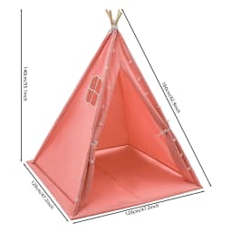 Teepee Tent for Kids – 100% Cotton and Linen Play Tent with Padded Mat & Star Lights Foldable Indoor Play Tent for Girls & Boys