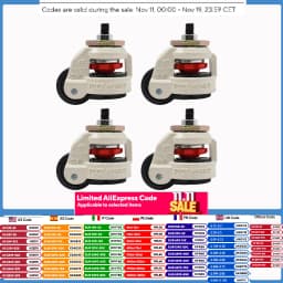 4Pcs Leveling Casters W/ 360 Degree Swivel Heavy Duty for Industry Equipment Workbench Shelves GD-60S