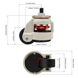 4Pcs Leveling Casters W/ 360 Degree Swivel Heavy Duty for Industry Equipment Workbench Shelves GD-60S