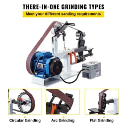 VEVOR Bench Sander Electric Belt Sander Belt Grinder Machine 1.5KW 2X82in Variable Speed 3 Mode for Tool Polishing Knife Making