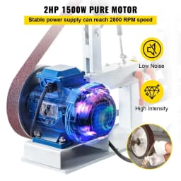 VEVOR Bench Sander Electric Belt Sander Belt Grinder Machine 1.5KW 2X82in Variable Speed 3 Mode for Tool Polishing Knife Making