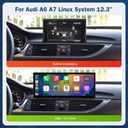 12.3'' Touch Screen Multimedia Display for Audi A6 A7 3G MMI HN+ RMC MHI2011-2018 with Airplay Wireless Carplay And Android Auto