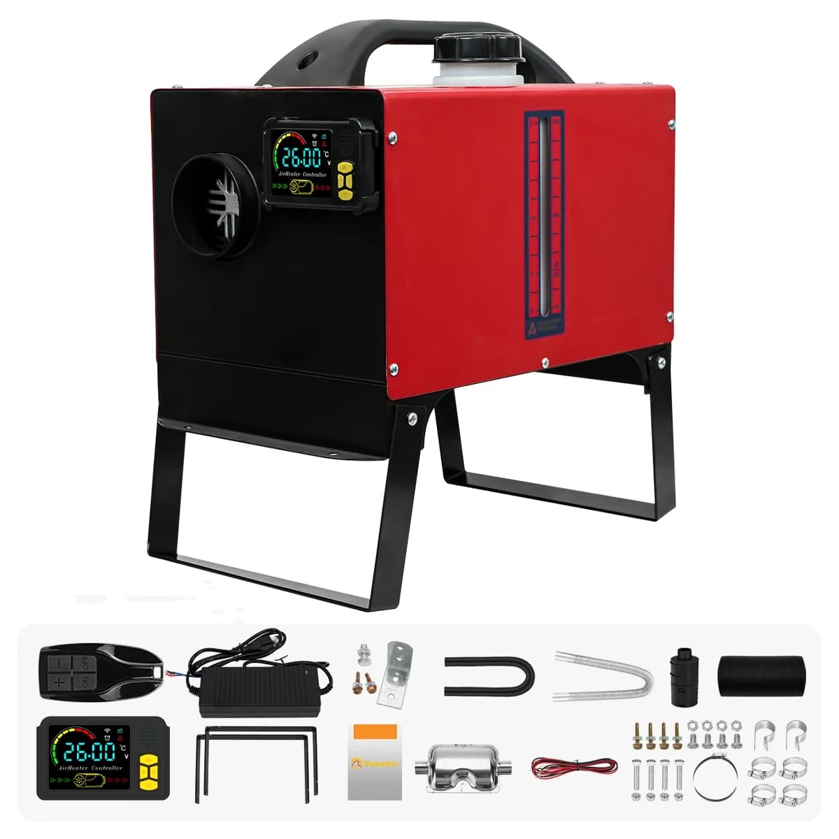 Sunster 8KW Car Parking Heater 12V/24V/220V Diesel Air Heater With Bluetooth APP/LCD/Remote/Base Bracket For Garage Motorhome