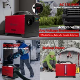 Sunster 8KW Car Parking Heater 12V/24V/220V Diesel Air Heater With Bluetooth APP/LCD/Remote/Base Bracket For Garage Motorhome
