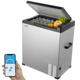 SucceBuy 70L Car Refrigerator Fridge Single Zone Portable Freezer -4℉-68℉ Adjustable Range Compressor Cooler for Camping RV