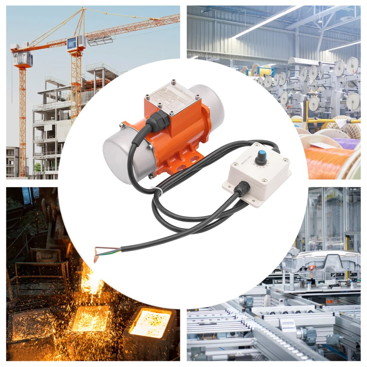 50W Vibration Motor Brushless High-speed Motor 1000~3000rpm Adjustable Speed IP65