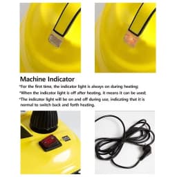 DIVEDEER Steam Cleaner 2000W Multifunctional High-Temperature Sterilization and Disinfection Car Interior Floor Kitchen