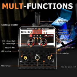 3 in 1 MIG Welder Inverter, LED Digital Display MIG Welder, TIG MIG Welding Machine