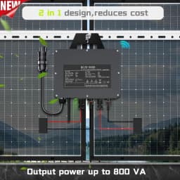 800W IP67 Solar Grid Tie Inverter 26-60V DC 230V AC Built-in WiFi for Domestic PV Grid on Micro Converter Warranty for 12 Years