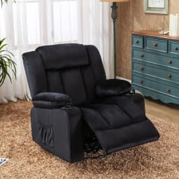 COMHOMA Relax armchair TV armchair lounge armchair with adjustable 90 °-160 ° retractable footrest with 2 cup holders