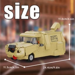 Dumb's Dog Camper Van Building Blocks Kit Doggy Cart Caravan Motorhome Model Bricks Home Decoration Collectible Gift for Fans Adults