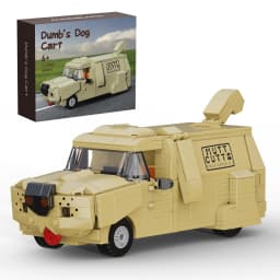 Dumb's Dog Camper Van Building Blocks Kit Doggy Cart Caravan Motorhome Model Bricks Home Decoration Collectible Gift for Fans Adults