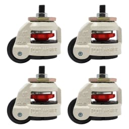 4Pcs Durable Retractable Leveling Casters Wheel W/ 360 Degree Swivel Heavy Duty Industrial Machine Swivel Caster