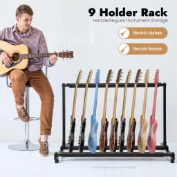 3-Slot & 9-Slot Guitar Stand Foldable Portable Multi-Stand Multi-Guitar Stand With Holders Padding For Electric Guitars