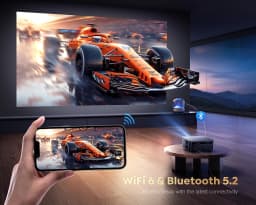 FHD 1080P Projector Bluetooth WiFi Projector Netflix Officially & AI Auto Focus 1500 ANSI 38000 lumens Auto-focus 4K Support