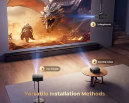 FHD 1080P Projector Bluetooth WiFi Projector Netflix Officially & AI Auto Focus 1500 ANSI 38000 lumens Auto-focus 4K Support
