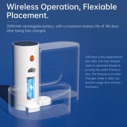 Automatic Cat Water Fountain Self Refilling and Pouring Pet Water Dispenser Silent Wireless Pet Drinking Fountain Large Capacity