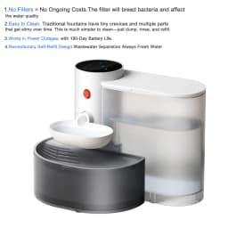 Automatic Cat Water Fountain Self Refilling and Pouring Pet Water Dispenser Silent Wireless Pet Drinking Fountain Large Capacity