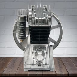 3HP 2.2kW Piston Style Air Compressor Pump Twin Cylinder Head Motor Oil Lubricated +Silencer
