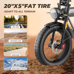 Coswheel Electric Bike CT20 1500W 48V 25AH Motorcycle 20Inch Fatbike Ebike Mountain bike Bikes Adult Electric Bicycle Free VAT