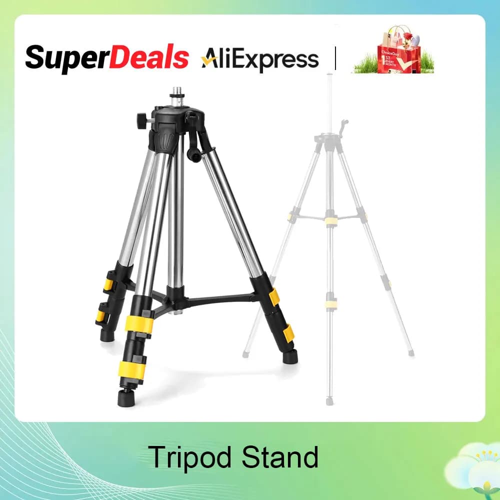 1.2M Extension Bar 1.2M Three Height Adjustment Stainless Steel Extension Bar Tripod Stand For Laser Level with Bubble-level