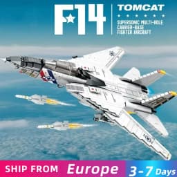 1443PCS Military Tomcat F14 Jet Fighter Building Blocks Carrier Based Aircraft Model Bricks Collection Holiday Gift For Men Boys