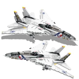 1443PCS Military Tomcat F14 Jet Fighter Building Blocks Carrier Based Aircraft Model Bricks Collection Holiday Gift For Men Boys