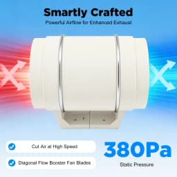 HF-200 Tubular Fan 220V 130W Plastic White All Copper Motor Low Noise Moisture-proof Radiator Fan Ventilator