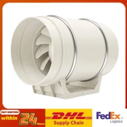 HF-200 Tubular Fan 220V 130W Plastic White All Copper Motor Low Noise Moisture-proof Radiator Fan Ventilator