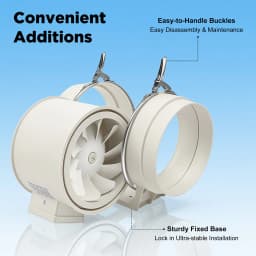 HF-200 Tubular Fan 220V 130W Plastic White All Copper Motor Low Noise Moisture-proof Radiator Fan Ventilator
