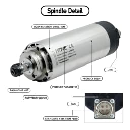 Hot Sell 1.5KW CNC Spindle Motor 110v / 220v ER11 1500W Round Spindle 24000RPM +1.5kw VFD 50/60hz + 80mm Spindle Bracket +Collet