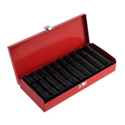 20Pcs Long Reach Wheel Wrench Nut 10mm-19mm 6 Points 1/2 inch Drive Sockets Set