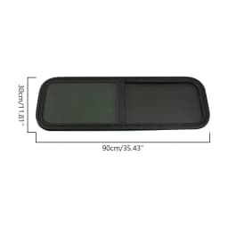 900x300mm/1000x400mm Tempered Glass Sliding RV Window Caravan Side Window Camper Vent Push-Pull Window Mosquito Net Shade Window