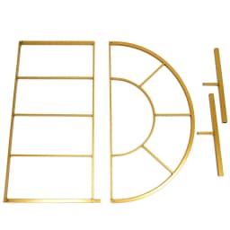 2Pcs 1M Outdoor Wedding Arch Gold Stand Backdrop Iron Birthday Party Props DIY Decor Garden Lawn Round Balloons Rack