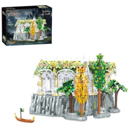 European Elf City Building Blocks Set Nine-in-one Giant Palace Models Bricks Desktop Decoration Diy Toys For Kids Holiday Gifts