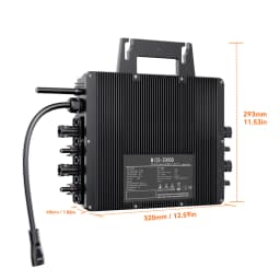 2000W Solar Panel Converter Household Grid On Connected Solar Microinverter System Max Use for 4pcs Each 400-700W Solar Panels
