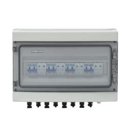 1000V Solar DC PV Combiner Box 4 in 4 Out Isolator Switch Box, 16*MC4 Terminals, IP65 Waterproof Overvoltage Protection 40A