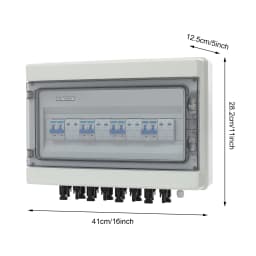1000V Solar DC PV Combiner Box 4 in 4 Out Isolator Switch Box, 16*MC4 Terminals, IP65 Waterproof Overvoltage Protection 40A