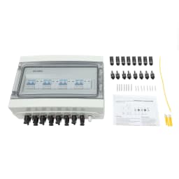 1000V Solar DC PV Combiner Box 4 in 4 Out Isolator Switch Box, 16*MC4 Terminals, IP65 Waterproof Overvoltage Protection 40A