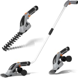 7.2V Pole Hedge Trimmer & Handheld Cordless Grass Shear & Rechargeable Batterie, Cordless Electric Hedge Trimmer Extension Pole
