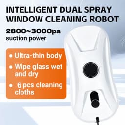 DIVEDEER Ultra-thin Window Cleaning Robot With Double Water Jet Intelligent Planning Large Suction Cleaning Machine