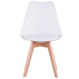 EGOONM Nordic Round Dining Table and Set of 4 Dining Chairs with PU cushion for Dining Room Kitchen Restaurant Balcony Home