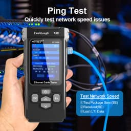 NOYAFA NF-8506 Networt Cable Tester LCD Display Cable Tracker with Ping Function Measure Length Wiremap Tester Networt Tools