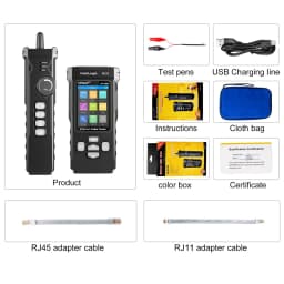 NOYAFA NF-8506 Networt Cable Tester LCD Display Cable Tracker with Ping Function Measure Length Wiremap Tester Networt Tools