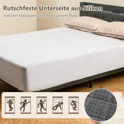 Mattress protector,super-soft mattress topper,breathable mattress cover with sponge padding and non-slip underside