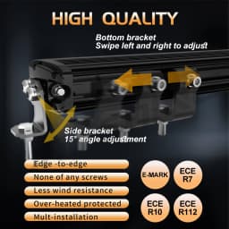 UNISHINE Hood Reflector LED Light Bar 6000K Amber DRL Spot Flood Beams Work Light Bar 600W for Offroad 4WD 4x4 Trucks 12V 24V
