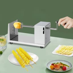 Manual Potato Tower Machine 3 Blades Spiral Potato Cutter, Ideal for Homemade Snacks and Meals