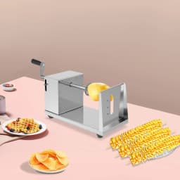 Manual Potato Tower Machine 3 Blades Spiral Potato Cutter, Ideal for Homemade Snacks and Meals