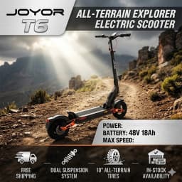 JOYOR T6 Electric Scooter Adults 48V 18AH Battery with Turn Signal Lights Foldable E Scooter for Urban Commute EU Standard Powerful Safe Fast Adult Escooter