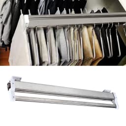 54.2cm Pull Out Clothes Hanger Rail, Extendable Clothes Storage Hanger Rack, Adjustable Hanger Rack Bar for Pants Coats